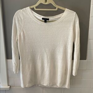 J. Crew Cream Long Sleeve Women's Tee